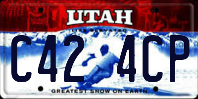 UT license plate C424CP