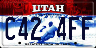 UT license plate C424FF