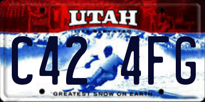 UT license plate C424FG