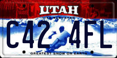 UT license plate C424FL