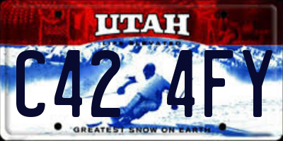 UT license plate C424FY