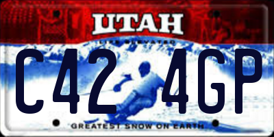 UT license plate C424GP