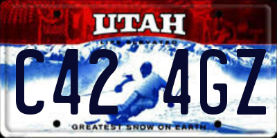 UT license plate C424GZ