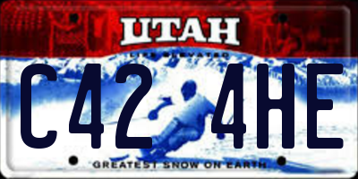 UT license plate C424HE