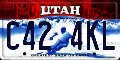UT license plate C424KL