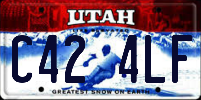UT license plate C424LF