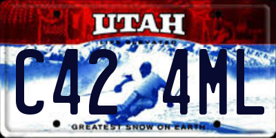 UT license plate C424ML