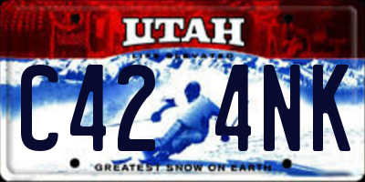 UT license plate C424NK