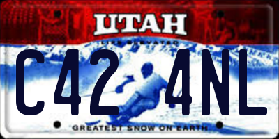 UT license plate C424NL