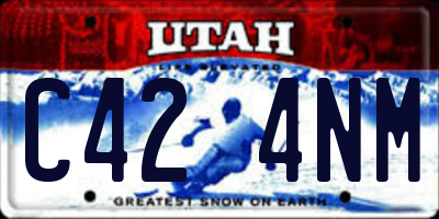 UT license plate C424NM