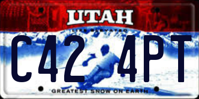 UT license plate C424PT