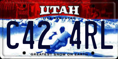 UT license plate C424RL