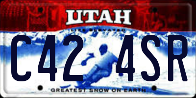 UT license plate C424SR