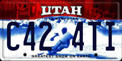UT license plate C424TI