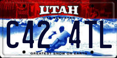 UT license plate C424TL