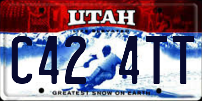 UT license plate C424TT