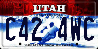 UT license plate C424WC