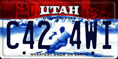 UT license plate C424WI