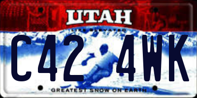 UT license plate C424WK