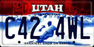 UT license plate C424WL