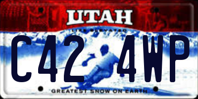 UT license plate C424WP