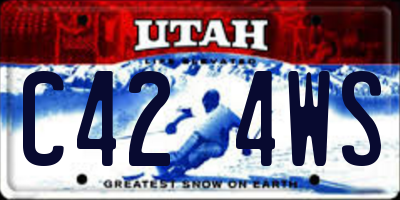 UT license plate C424WS