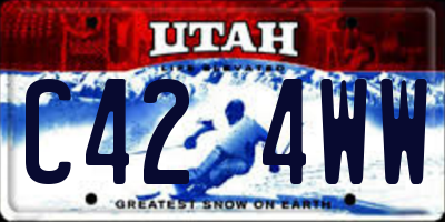 UT license plate C424WW