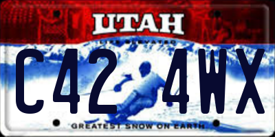 UT license plate C424WX