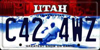 UT license plate C424WZ