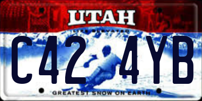 UT license plate C424YB