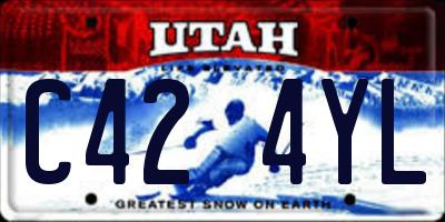 UT license plate C424YL