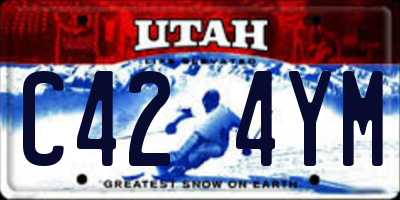 UT license plate C424YM