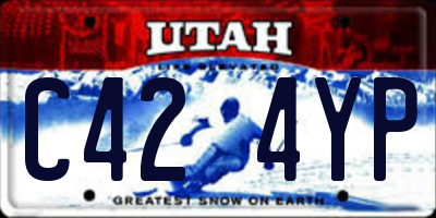 UT license plate C424YP