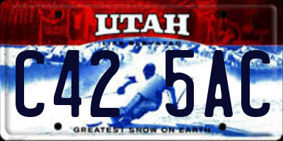 UT license plate C425AC