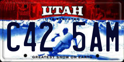 UT license plate C425AM