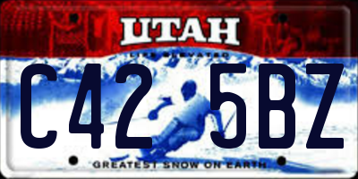 UT license plate C425BZ