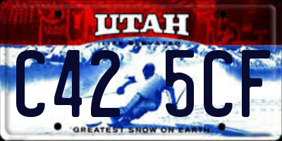 UT license plate C425CF