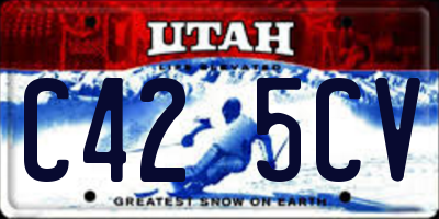 UT license plate C425CV
