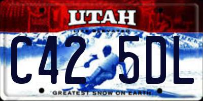 UT license plate C425DL