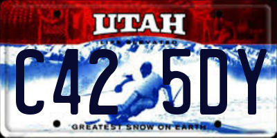 UT license plate C425DY