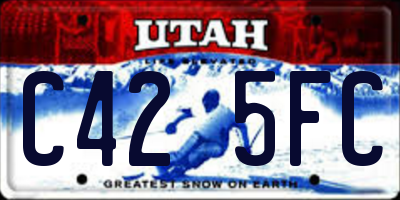 UT license plate C425FC
