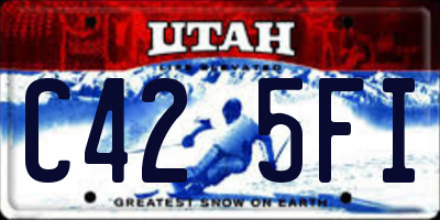 UT license plate C425FI