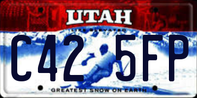UT license plate C425FP