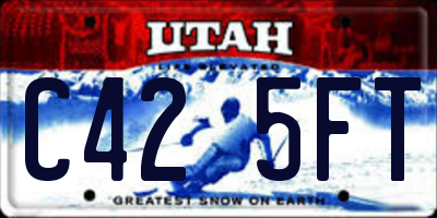 UT license plate C425FT