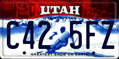 UT license plate C425FZ