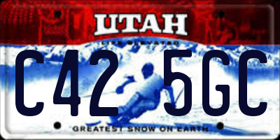 UT license plate C425GC