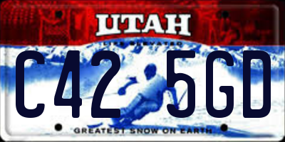 UT license plate C425GD