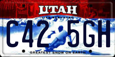 UT license plate C425GH