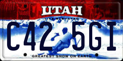 UT license plate C425GI