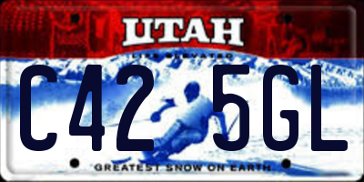 UT license plate C425GL